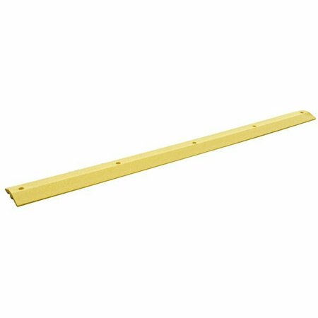 PLASTICS-R-UNIQUE 210120SBYL 2'' x 10'' x 10' Yellow Plastic Speed Bump with Channels 466210120SBY